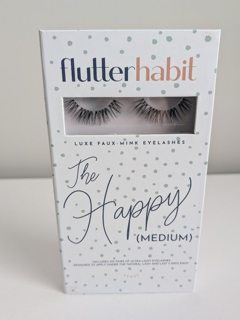 Flutter Habit The Happy (Medium) Mink Eyelashes 6 Pairs Ultra-Light Flutterhabit